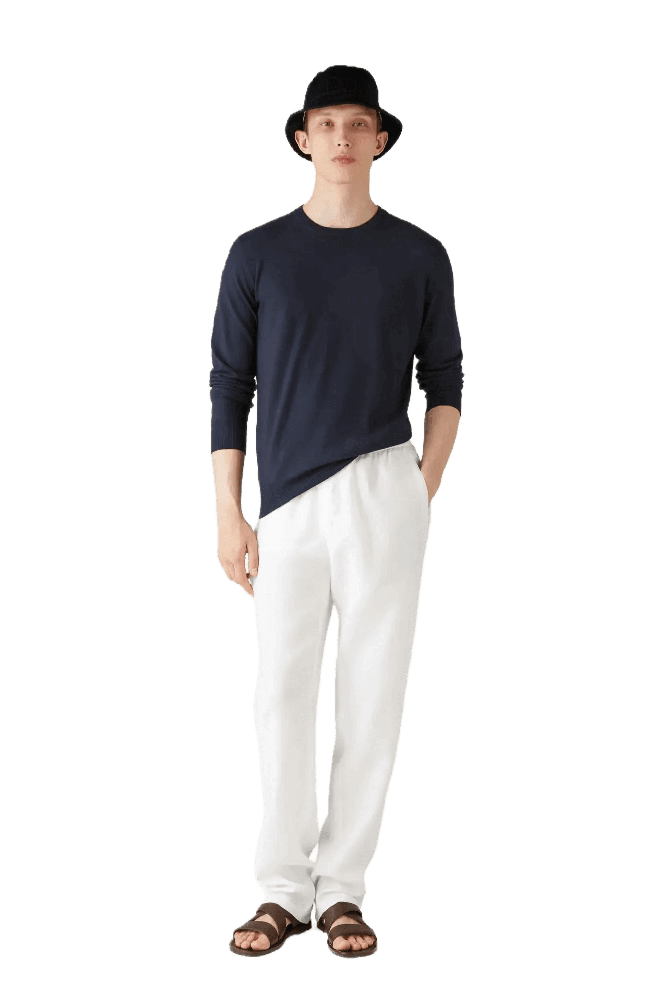 <tc>Loro Piana</tc> 男士超轻圆领衫