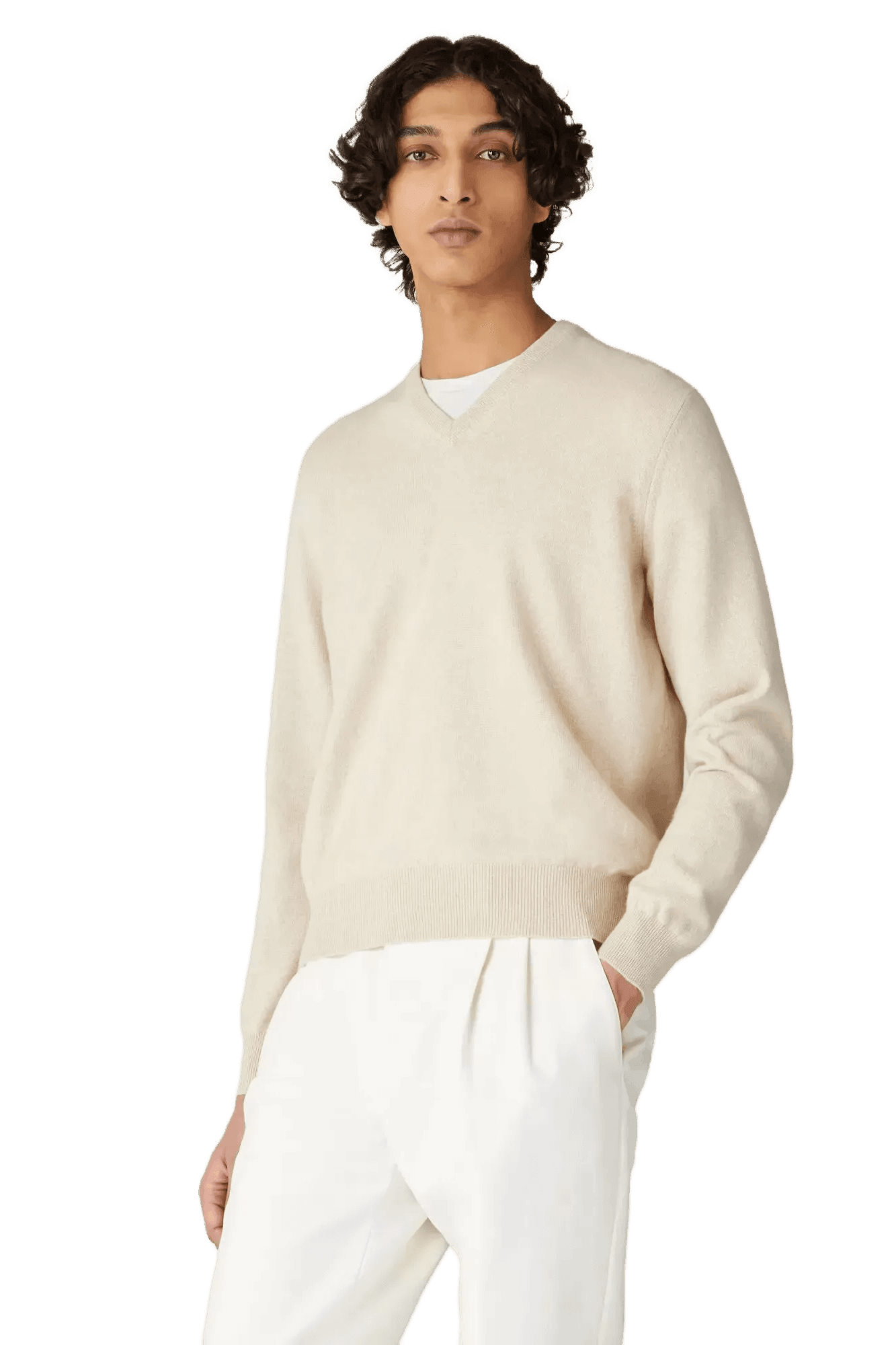 <tc>Loro Piana</tc> 男士經典V領