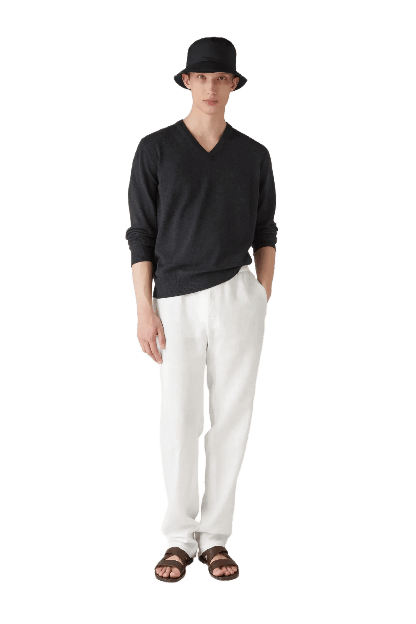 <tc>Loro Piana</tc> 男士經典V領