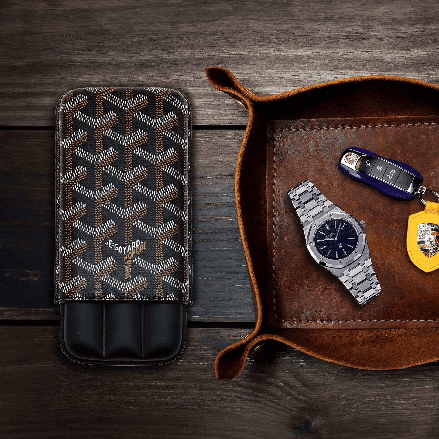 <tc>Goyard</tc> Étui à 3 cigares Churchill