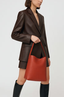 The Row Medium N/S Park Tote in Leather