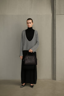 The Row India 12.00 Bag in Leather