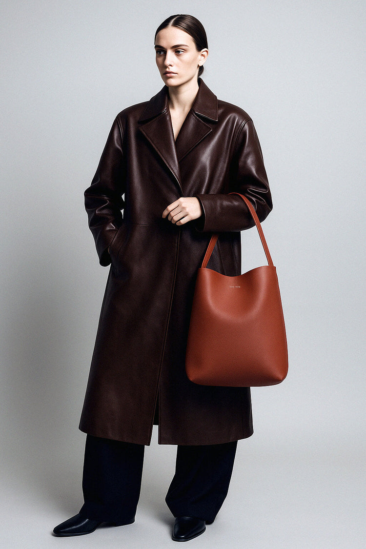 The Row Medium N/S Park Tote in Leather