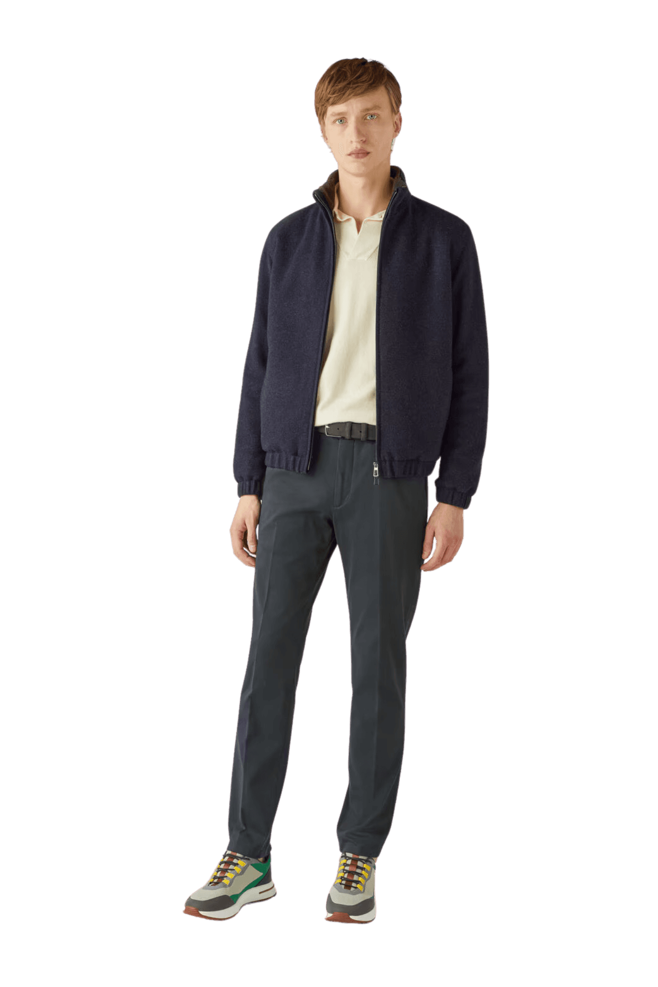 <tc>Loro Piana</tc> เสื้อสเวตเตอร์บอมเบอร์สำหรับผู้ชาย