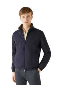 <tc>Loro Piana</tc> เสื้อสเวตเตอร์บอมเบอร์สำหรับผู้ชาย