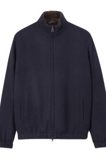 <tc>Loro Piana</tc> เสื้อสเวตเตอร์บอมเบอร์สำหรับผู้ชาย