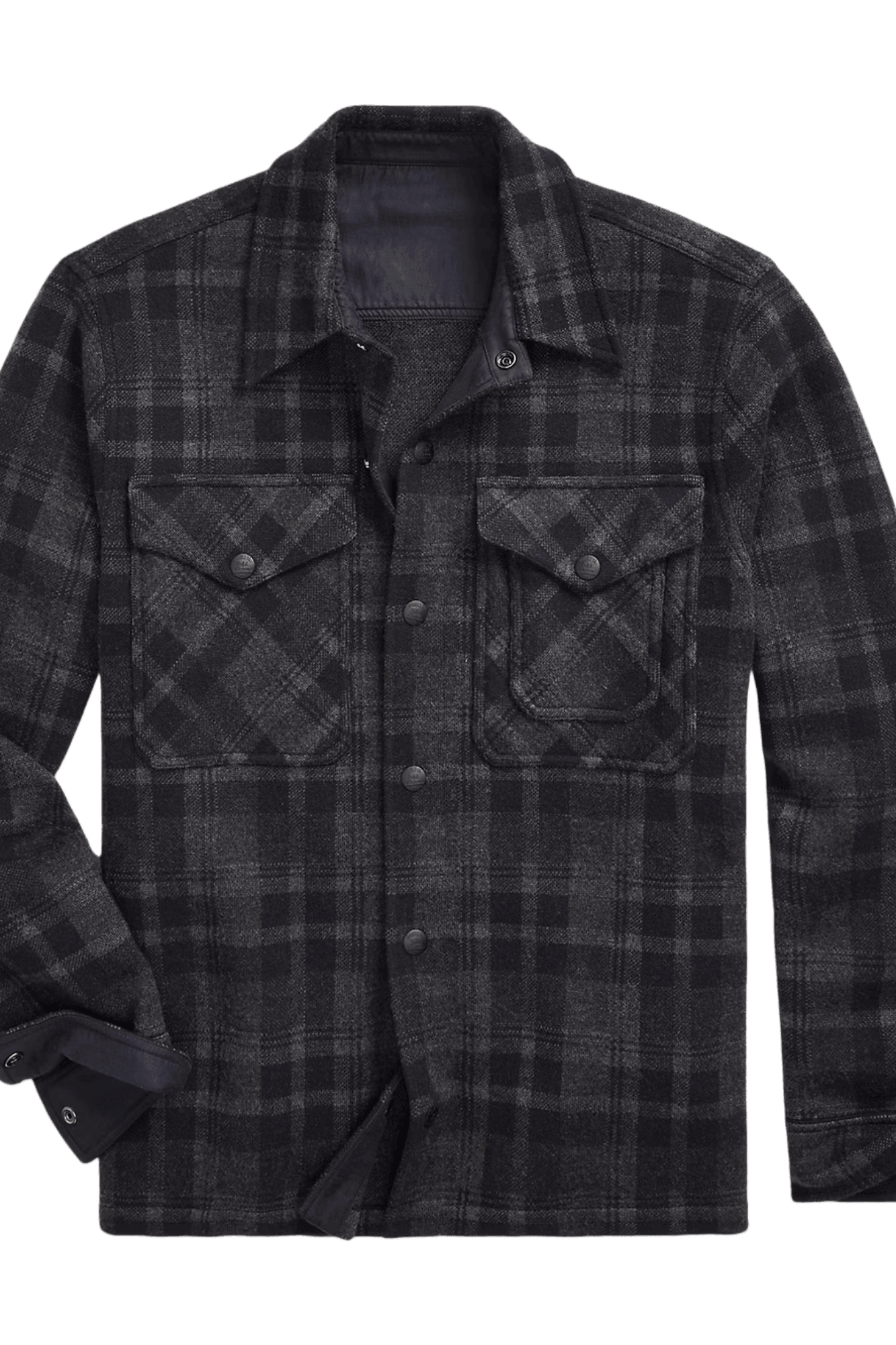 Ralph Lauren Men's Plaid Wool Workshirt Sweater