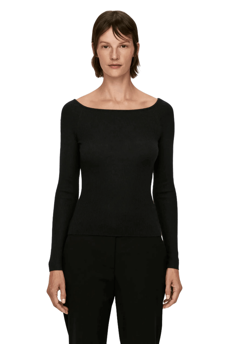 Arket Women's Wool Blend Off-Shoulder Top