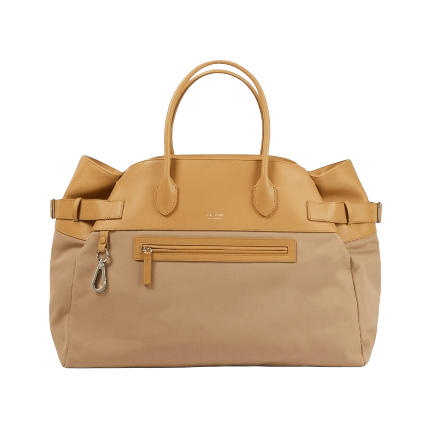 The Row Margaux 17 Inside-Out Buckled Leather Canvas Tote Bag
