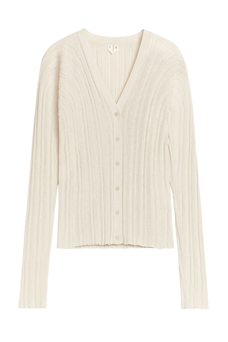 Arket Women's Rib-Knitted Cardigan