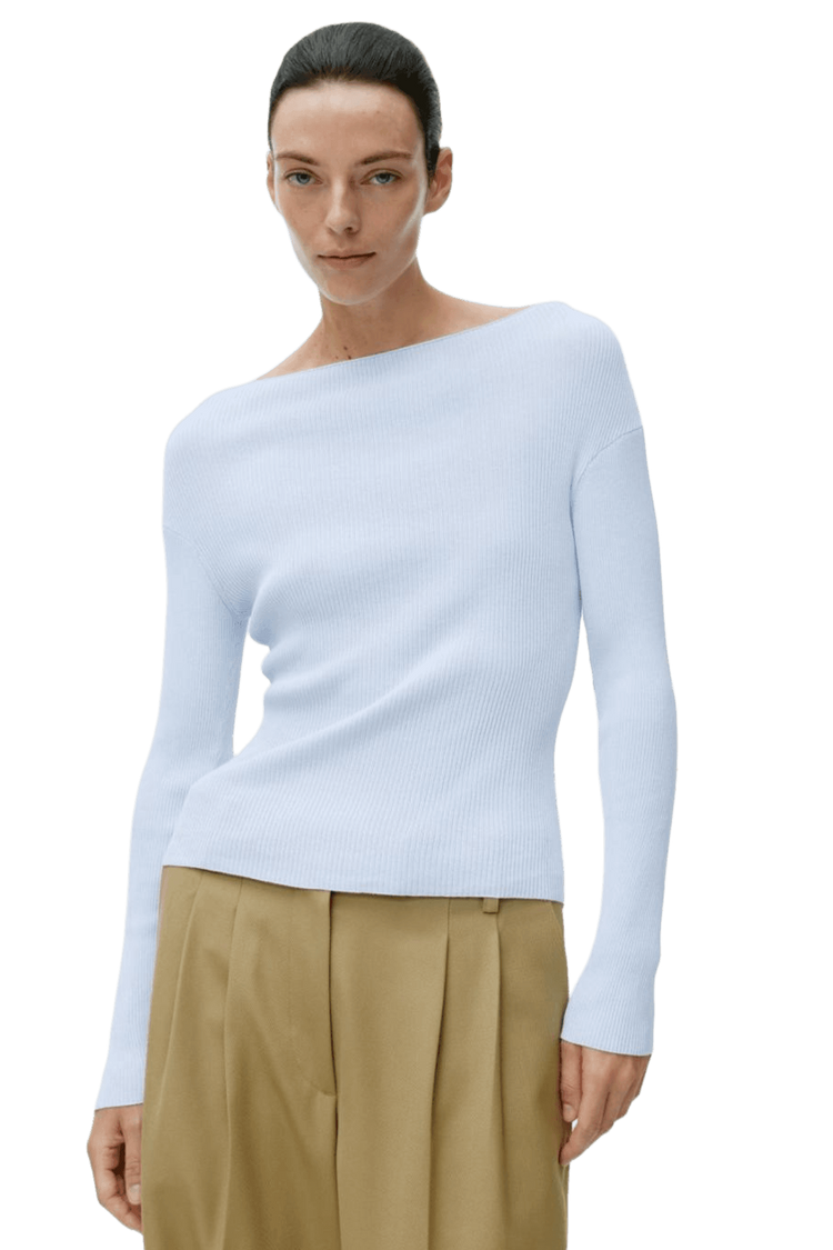Arket Women's Boat-Neck Rib Top