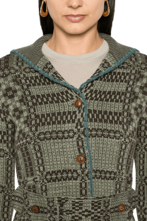Ralph Lauren Women's Belted Jacquard Cardigan