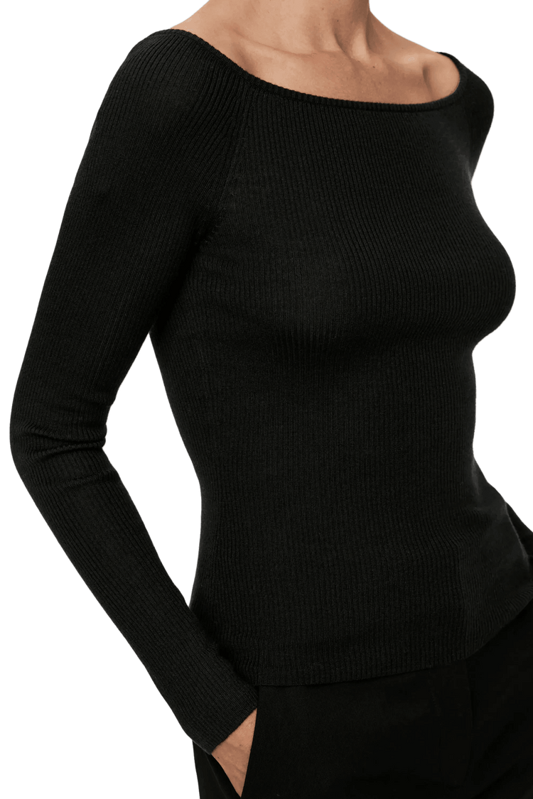 Arket Women's Wool Blend Off-Shoulder Top