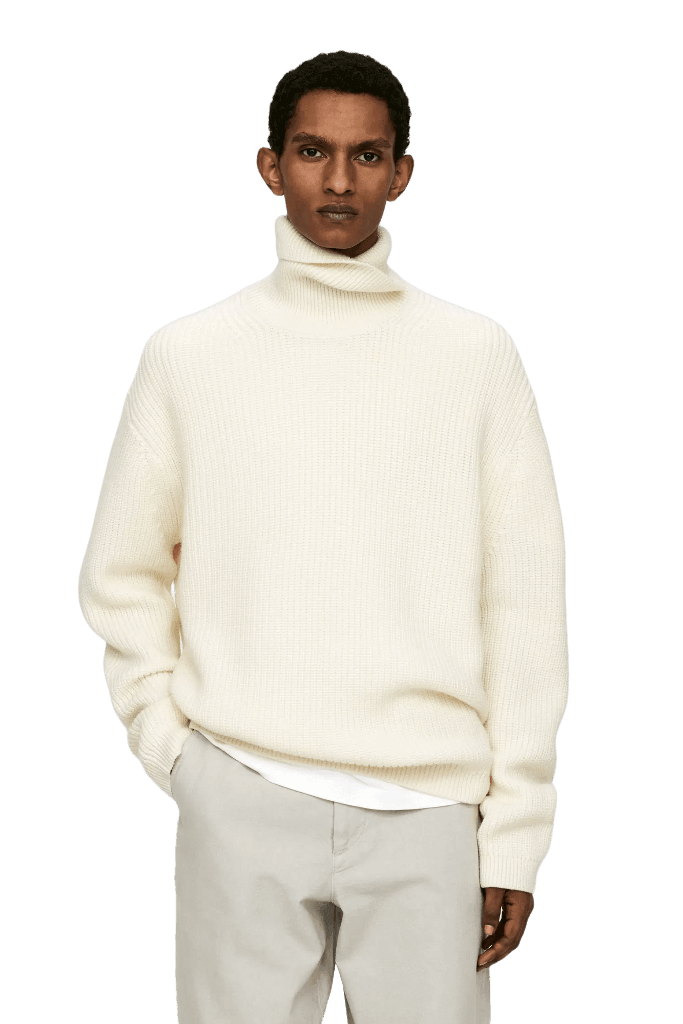 Arket Men's Heavy Wool Roll-Neck Jumper