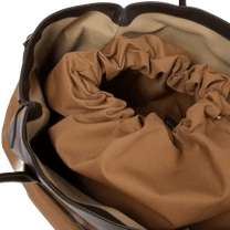 The Row Margaux 17 Inside-Out Buckled Leather Canvas Tote Bag