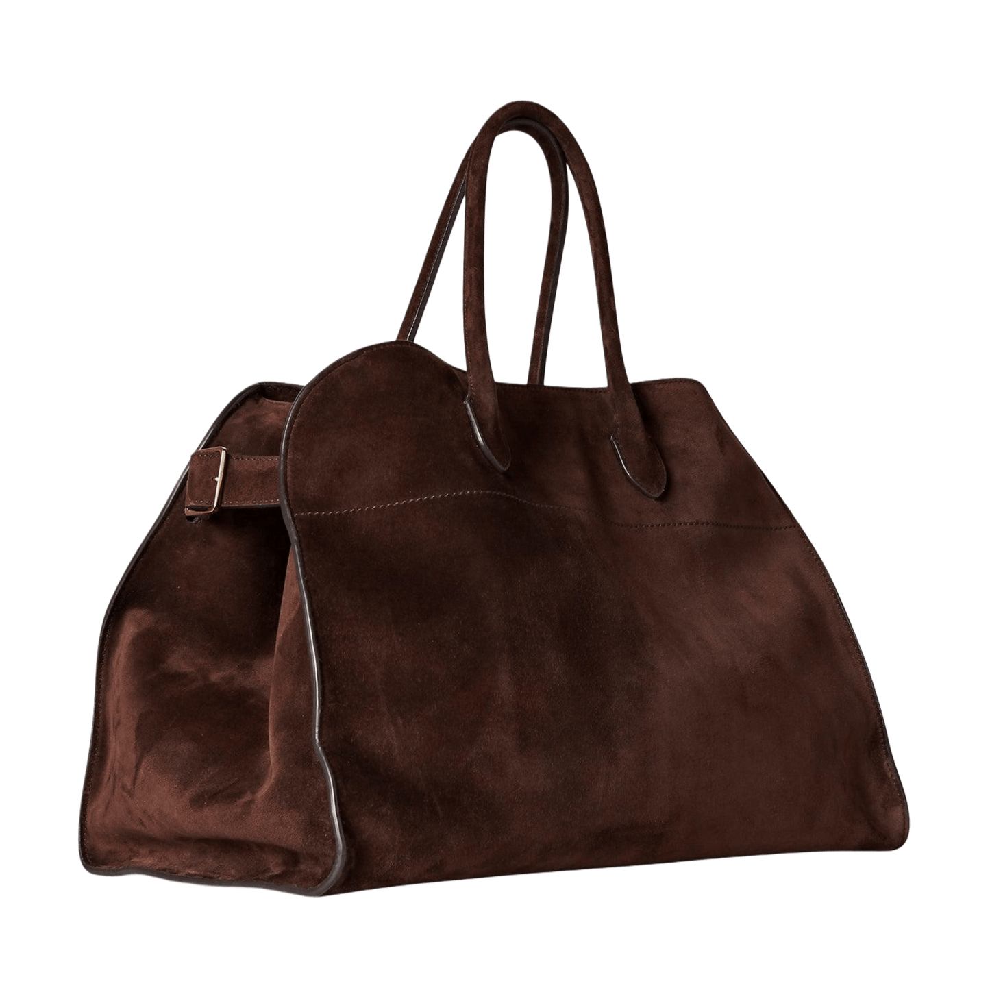 The Row Soft Margaux 17 Bag in Suede