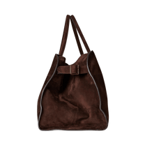 The Row Soft Margaux 17 Bag in Suede