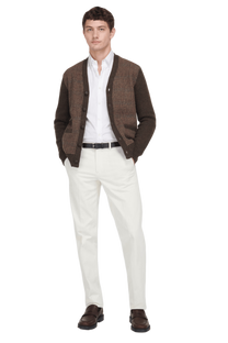 Ralph Lauren Men's Glen Plaid Paneled Wool Cardigan