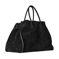 The Row Soft Margaux 17 Bag in Suede