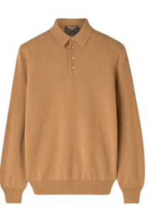 <tc>Loro Piana</tc> เสื้อโปโล Vicuña สำหรับผู้ชาย