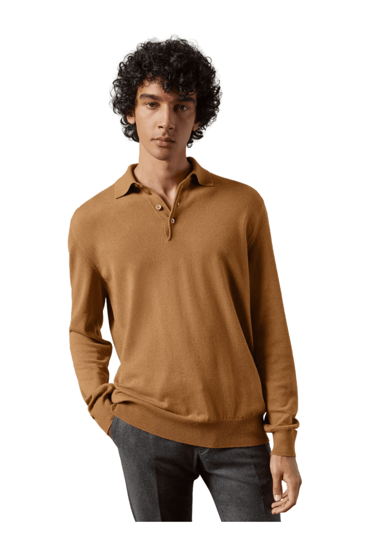 <tc>Loro Piana</tc> เสื้อโปโล Vicuña สำหรับผู้ชาย
